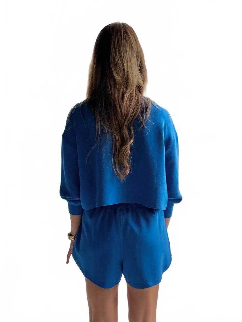 NEW SIMPLY SOUTHERN pearl star pullover sweatshirt in blue - Picture 2 of 2